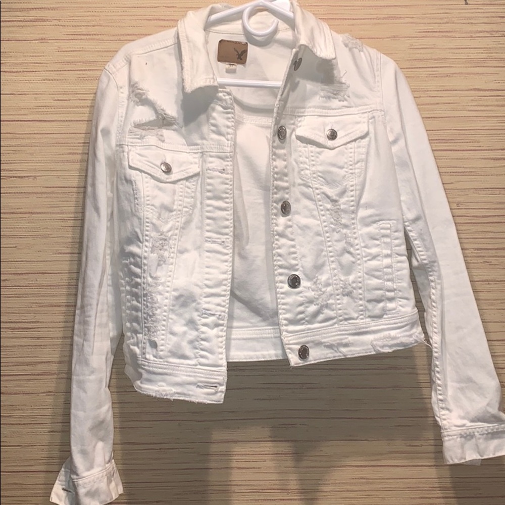 White jean jacket